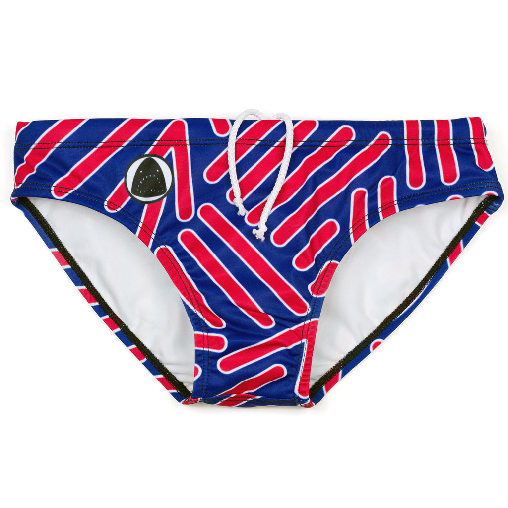 Red White and Blue Men's Water Polo / Swim Suit by MONSTERPOLO
